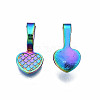 Rainbow Color Alloy Glue-on Flat Pad Bails for Pendant Making LS-PALLOY-N163-098-NR-3