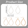 ANATTASOUL 3 Pairs 3 Colors Alloy Dangle Earrings with Brass Pins EJEW-AN0004-44-2