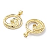 Brass Micro Pave Cubic Zirconia Pendants KK-Z098-01G-01-2