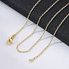 Brass Cable Chains Necklace for Women NJEW-P265-42G-2