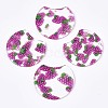 Autumn Theme Transparent Clear Cellulose Acetate(Resin) Pendants KY-T040-55C-1