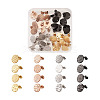 32Pcs 16 Styles 304 Stainless Steel Ear Stud Findings STAS-TA0001-37-9