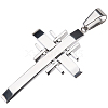 1Pc 304 Stainless Steel Cross Pendants STAS-BBC0005-89-1