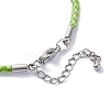 Polyester Cord Braided Bracelet Makings MAK-Z003-01P-31-3