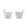 Brass Pave Clear Cubic Zirconia Charms KK-N231-316P-1