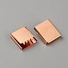 Brass Ribbon End KK-WH0035-76RG-1
