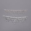 Brass Rhinestone Links FIND-WH0001-15-1