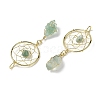 Raw Rough Natural Green Fluorite Coppwer Wire Wrapped Big Pendants G-G314-02G-02-2
