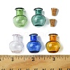 10Pcs 5 Colors Round Glass Cork Bottles Ornament GLAA-FS0001-73-4