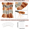 24 Skeins 3Bags 6-Ply Polyester Embroidery Floss OCOR-CY0003-42C-2
