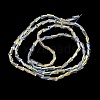 Transparent Electroplate Glass Beads Strands EGLA-H107-02A-AB01-4