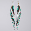 Bohemian Tassel Seed Beaded Dangle Earrings for Women IY6434-2-1