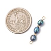 Natural Cultured Freshwater Pearl Potato Beaded Links Connector Charms PALLOY-JF05038-2