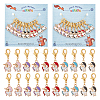 Alloy Enamel Unicorn Pendant Locking Stitch Markers HJEW-AB00053-1