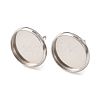 201 Stainless Steel Stud Earring Settings SA-CBAB174-01P-A-1