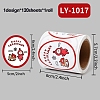 120 Round Paper Christmas Cartoon Sticker Rolls DIY-M070-09F-1