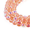 1 Strand Electroplate Transparent Glass Beads Strands EGLA-TADJ0001-15D-3