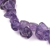 Mixed Gemstones Chip Beaded Plastic Flower Stretch Bracelets BJEW-JB10205-5