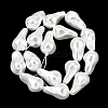 Electroplated Glass Shell Pearl Beads Strands BSHE-B009-B01-13x21mm-2