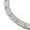 304 Stainless Steel Herringbone Chain Bracelet BJEW-D028-02A-04P-3
