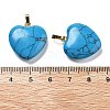 Synthetic Turquoise Pendants G-G956-B75-G-3