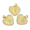 Rack Plating Brass Cubic Zirconia Pendants KK-Q771-01G-2