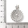 Rack Plating Brass Micro Pave Cubic Zirconia Pendants KK-T072-19P-3