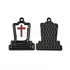 Halloween Theme Rack Plating Spray Painted Alloy Enamel Pendants FIND-G054-13EB-01-1