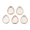 Natural Capiz Shell Pendants SSHEL-N034-129A-01-1