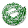 Crackle Baking Paint Imitation Jade Glass Beads Strands LS-DGLA-T003-6mm-07-3