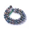 Electroplate Natural Indian Agate Beads Strands G-F627-01-D02-2