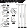 304 Stainless Steel Ball Post Stud Earring Findings & Flat Head Pins & Ball Head Pins & Eye Pin & Jump Rings STAS-BBC0010-38P-2