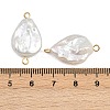 Natural Freshwater Pearl Keshi Pearl Teardrop Connector Charms STAS-D378-15G-3