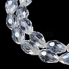 Transparent Electroplate Glass Beads Strands EGLA-N013-T8mm-B-M-4