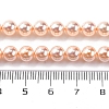 UV Plating Pearlized Glass Pearl Beads Strands GLAA-F128-01A-T7-2