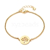 201 Stainless Steel Tree of Life Link Bracelet with 304 Stainless Steel Box Chains for Women BJEW-JB08281-01-1