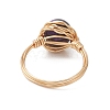 Natural Tiger Eye Finger Rings RJEW-JR00986-5