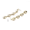 Brass Pendants Stud Earrings EJEW-B046-09G-2