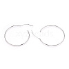 Anti-Tarnish Rhodium Plated 925 Sterling Silver Earring Hoop STER-T007-112P-2