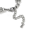 304 Stainless Steel Oval & Knot Link Bracelets for Men Women BJEW-G725-01P-3