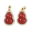 Brass Micro Pave Cubic Zirconia Pendants KK-U043-35G-01-1