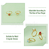 3pcs 3 styles Brass Adjustable Ring Findings FIND-FI0001-06G-5