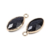 Synthetic Blue Goldstone Faceted Pendants G-G193-01G-13-2