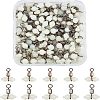 SUPERFINDINGS 100Pcs 2 Styles Luminous 304 Stainless Steel Fishing Rolling Swivels FIND-FH0001-83-1