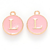 Golden Plated Alloy Enamel Charms X-ENAM-S118-07L-1