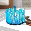 Electroplated Natural Quartz Crystal Candle Holder PW-WG59F09-06-1