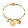 304 Stainless Steel Charm Bangles for Women BJEW-G770-02G-4