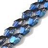Transparent Electroplate Glass Beads Strands EGLA-F159-FR01-1