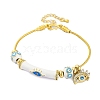 Brass European Bracelets BJEW-C080-02G-03-1