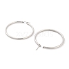 Non-Tarnish Ring 304 Stainless Steel Hoop Earrings for Women Men EJEW-B049-01I-P-2